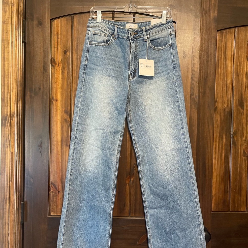 Just Black Light Blue Wide Leg Jeans